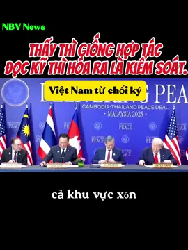 Thấy thì giống hợp tác, đọc kĩ thì hoá ra là kiểm soát. Việt Nam từ chối ký.#news#asean #my#hoptac 