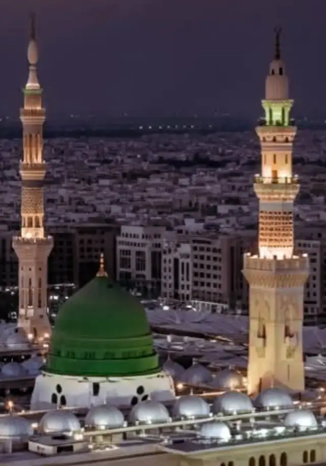 Madinah Munawra  Madinah, the city of the Prophet, shines bright  A beacon of faith, where Islam's history takes flight  The Masjid an-Nabwi, a mosque of grandeur and might where the Prophet Muhammad's tomb is a sacred sight  The city's streets are lined with date palms, green and tall  A tranquil oasis, where faith and peace enthrall  Madinah's rich history and heritage are palpable and real  Madinah's rich history and heritage are palpable and real  A place where Muslims from all over the world come to feel  The city's warm hospitality and welcoming smile Make it a place of pilgrimage,  worth traveling a long while #plztiktokteamdontunderviewmyvideos  #foryoupage  #deartiktokteamunfreezmyaccount  #grow 