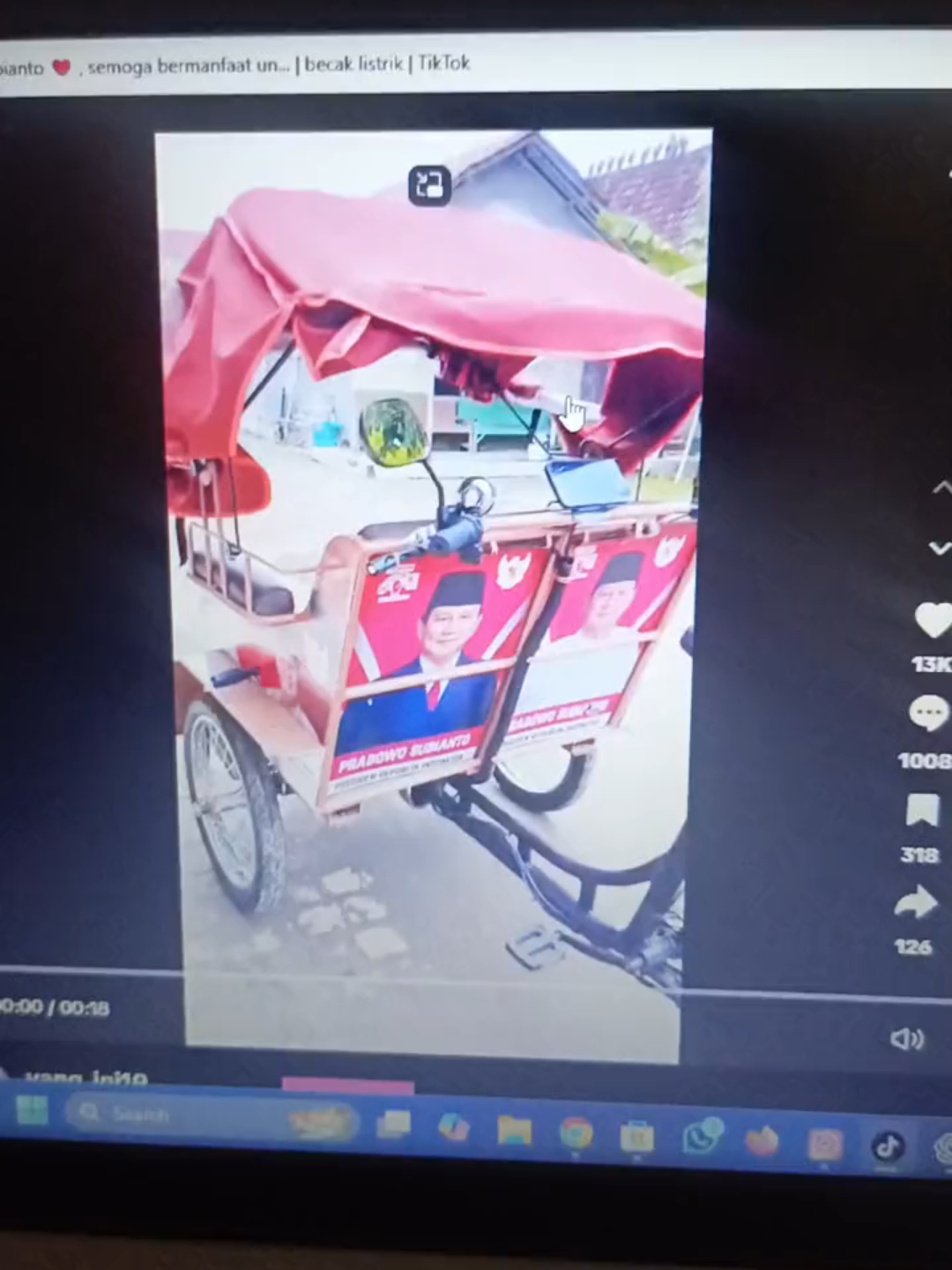 Yang diganti harusnya rakyat nya ga si?🧢 #becaklistrik #becaklistrikprabowo #prabowo #fyp