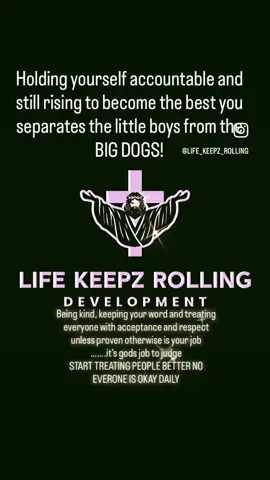 Being kind, keeping your word and treating everyone with acceptance and respect unless proven otherwise is your job in life besides personal happiness  …….it’s gods job to judge  START TREATING PEOPLE BETTER NOT EVERYONE IS OKAY DAILY   PEOPLE ARE GOING TO HURT YOU PEOPLE WILL PROMISE YOU THE WORLD TO ENTERTAIN THEIR OWN FANTASY  TELL YOU THAT YOU ARE THEIR FAVORITE PERSON AND ABSOLUTELY BETRAY YOU ATER THEY ABSORB YOUR ENERGY  TRUST IN GOD AND FOLLOW HIS WAY  DO NOT CHASE  BE A MAN AND KNOW YOUR WORTH  THE RIGHT ONE WILL FIND YOU AND FOLLOW YOUR PATH TO WATER  BUT MOST IMPORTANT OF ALL BE KIND AND TRUST IN GOD  DO NOT JUST POST ABOUT IT AND THINK YOU ARE SAVED  DIVINE SOULS DO NOT JUDGE THEY LEAVE THAT UP TO GOD Stay Blessed  keep it tight  #fyp #jesus #kindness #MentalHealth 