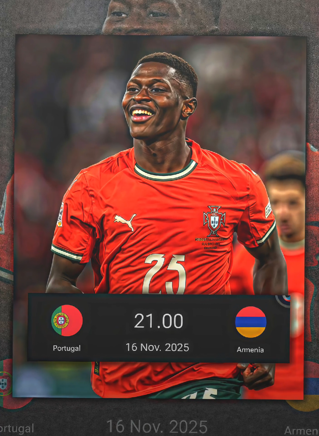𝗣𝗢𝗥𝗧𝗨𝗚𝗔𝗟 𝗗𝗔𝗬 🇵🇹🔥 🇵🇹Portugal 🆚 Armenia🇦🇲  ‎🗓️ Tanggal: 16 November 2025 ‎🏟 Stadion: Estadio Do Dragao ‎⏳ kick off: 21.00 WIB ‎📍Kualifikasi Piala Dunia Zona Eropa | Babak ke- 6 Portugal harus meraih kemenangan jika ingin memastikan tempat mereka di Piala Dunia! 🇵🇹🔥 #portugal #portugalday #vivaportugal #wcqualifiers2026 #kualifikasipialadunia2026 