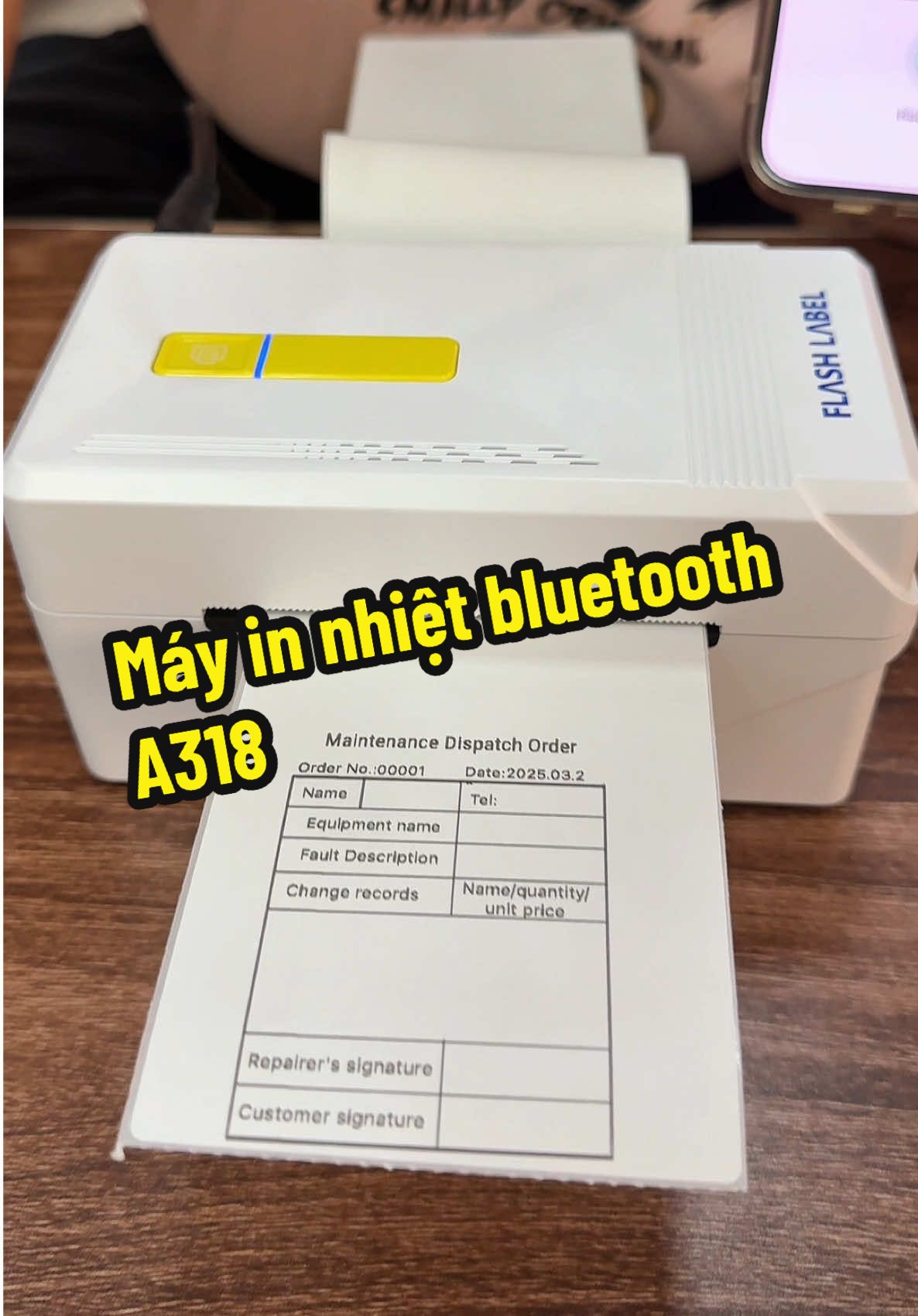 Máy in nhiệt bluetooth A318 #mayinnhiet #mayinnhietbluetooth #mayinnhietmini #nabeodaily 