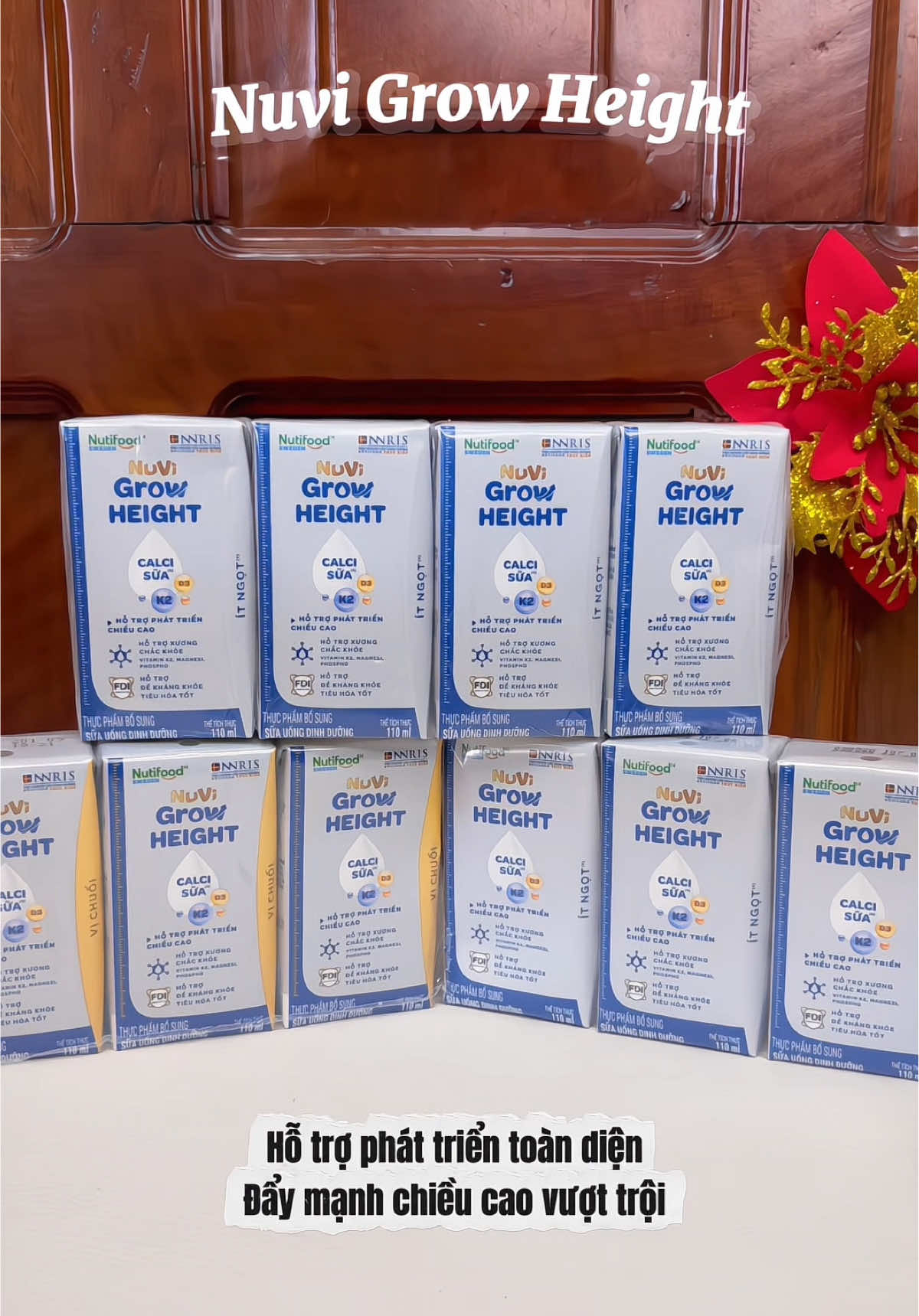 Nuvi grow Height phiên bản mới Hỗ trợ phát triển toàn diện,đẩy mạnh chiều cao vượt trội, Dễ hấp thu,dễ tiêu hóa với hàm lượng Canxi từ Sữa #nutifoodgrow #nuvigrowheight #phattrientoandien #phattrienchieucao 