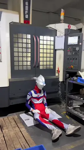 Ultraman tired doing the CNC Machining work on weekend !… #cnc #cncmachining #machining #cncmilling #cncturning           