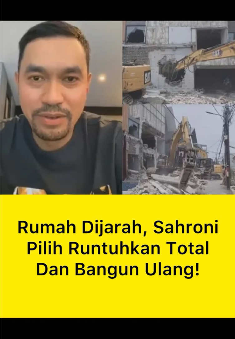 Berdasarkan sumber narasi yang didapat dari detikcom, anggota DPR RI nonaktif Ahmad Sahroni merobohkan rumahnya di Kebon Bawang, Tanjung Priok, Jakarta Utara, yang dijarah pada Agustus lalu. Dalam video yang diterima detikcom, terlihat ekskavator menghancurkan bagian depan rumah itu hingga puing-puing berserakan. Sebelum bangunan diratakan, Sahroni sempat menggelar pengajian bersama warga untuk menceritakan peristiwa penjarahan tersebut. Rumah Sahroni memang menjadi sasaran massa penjarah pada akhir Agustus, di mana para pelaku yang bukan warga sekitar merusak dan mengambil barang-barang miliknya. Pada saat kejadian, Sahroni berada di dalam rumah dan bersembunyi di lantai atas, bahkan sempat berpapasan dengan penjarah ketika berada di kamar mandi. Terkait alasan rumahnya kini dibongkar, informasi yang diterima menyebutkan bahwa Sahroni akan membangun kembali rumah tersebut di tanah yang sama. Proses perobohan dilakukan sebagai bagian dari rencana pembangunan ulang usai kejadian penjarahan. 👀👀👀 . #ahmadsahroni #sahroni #beritaviral #beritatiktok #fypindonesia 