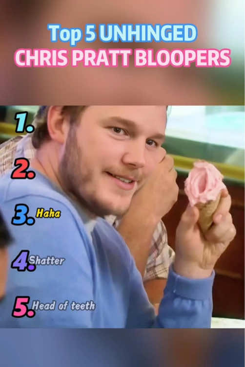 Ranking Chris Pratt's Most UNHINGED Moments 🤣#chrispratt #parksandrec #ranking #blooper #funnyvideo 