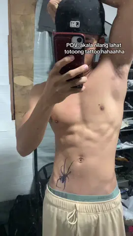 temporary tattoo lang sapat na #temporarytattoo #temporarytattoos #tattooideas #tatoogirl #spidertattoo 