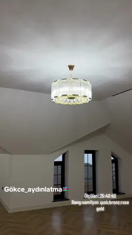 Matrel:paslanmaz polad✅ Patron:Keramika✅ Ölçüləri:25;40;60sm  Rəngləri:bronza;rose gold;xamilyon qızılı✅ Çatdırılma ödənişsizdir #lustur #cilciraqlar #ledlight #sədərəkticarətmərkəzi #çılçıraqlar 
