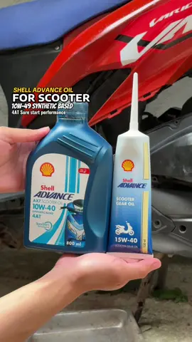 Advance AX7 Scooter 800ml + Gear Oil 120ml - SAE J 300 10W-30 for High-Performance Motorbikes #shelladvance #oil #motorcycle #shelloil #shell 