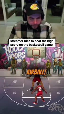 streamer tries to beat the high score on the basketball game #basketball #kickstreaming 