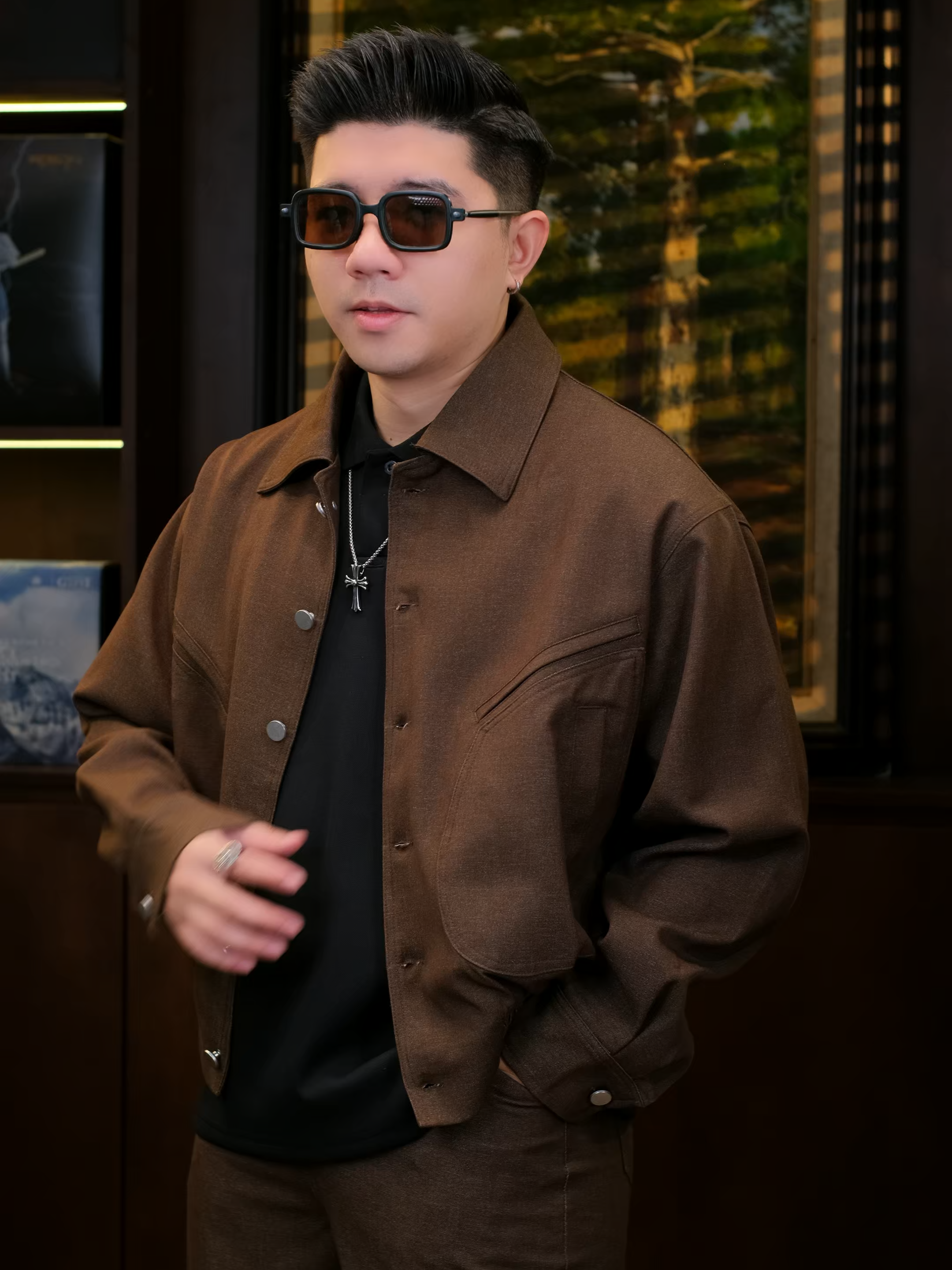 Set bộ quần áo phối màu nâu choco chất lượng dày dặn hàng QC #minhcuan #thoitrangnam #xuhuong #aokhoac #bothethao