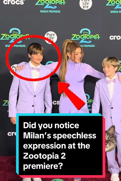Did you notice Milan’s speechless expression at the Zootopia 2 premiere? Three details show that the relationship between Shakira and her eldest son has already changed!#usa #fyp #celebrity #shakira #zootopia2 