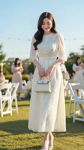 Váy ren nữ dài sang trọng dự tiệc #vaytieuthu #vaydidamcuoi #vaydutiec #damrenxinh #xuhuong 