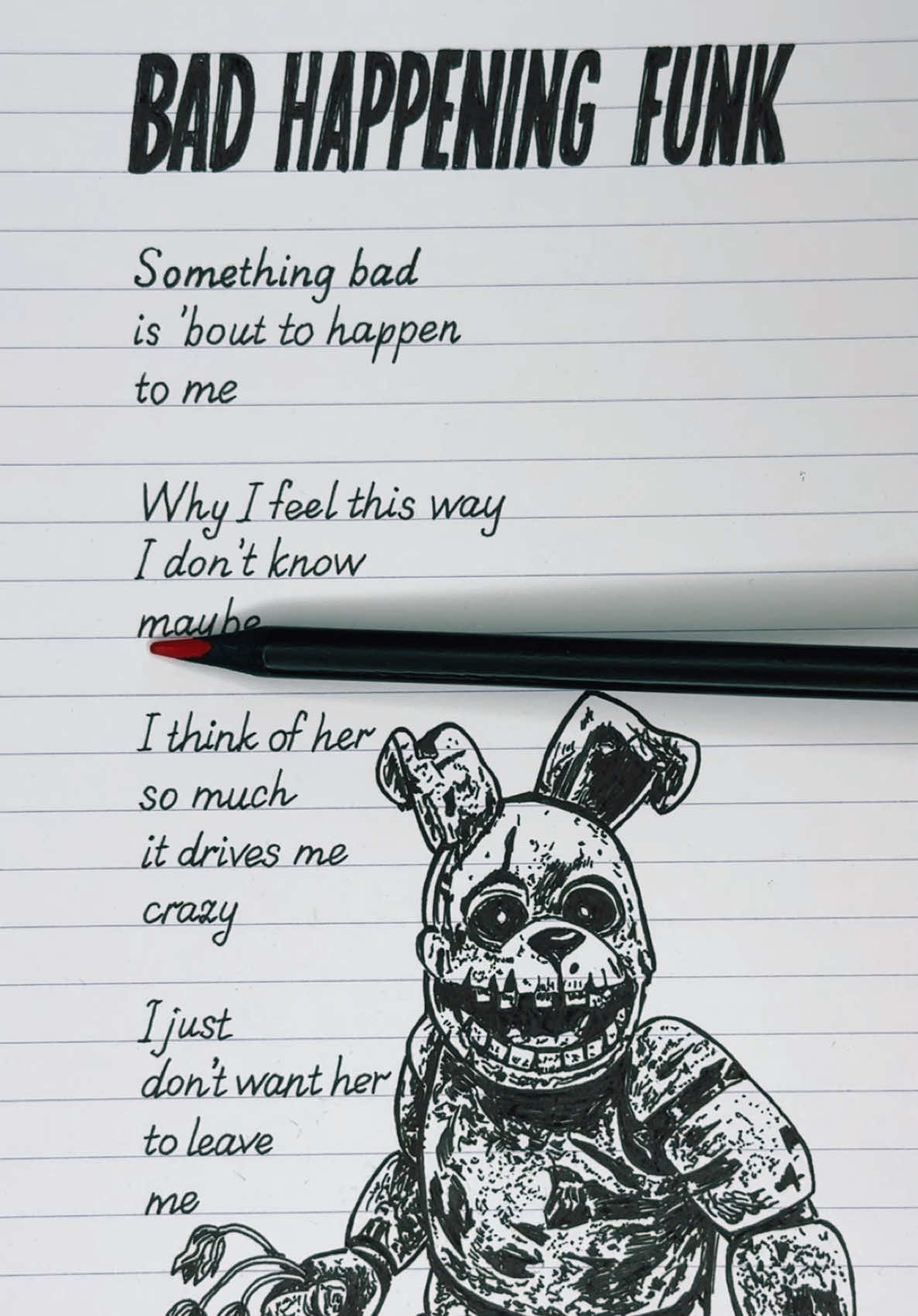 🐇🖤 BAD HAPPENING FUNK (Lyrics + Subtitles) ZMAJOR, dearukia, SEKIMANE & zxnc #BadHappeningFunk #Funk #Lyrics #fnaf