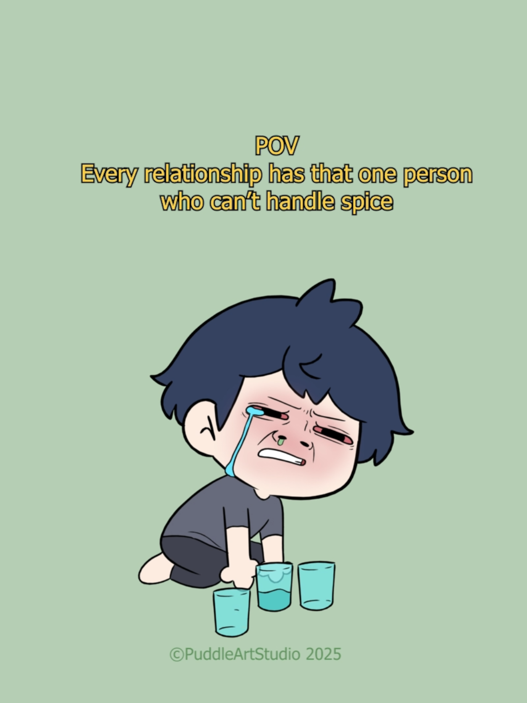 im here to train his spice tolerance  #puddleartstudio #cartoon #content #fypシ #AnimationOnTikTok #animation #couple #illustration #fyp #art 