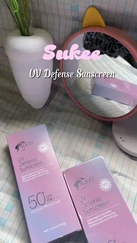 SUKEE Sunscreen UV Defense Original Sun Screen SPF50 PA+ + Moisturize Skin Niacinamide 1pc and Bundle click the yellow basket to order. #sunscreen #sukee #sukeeskinessentials #sukeesunscreen #uvdefensesunscreen 