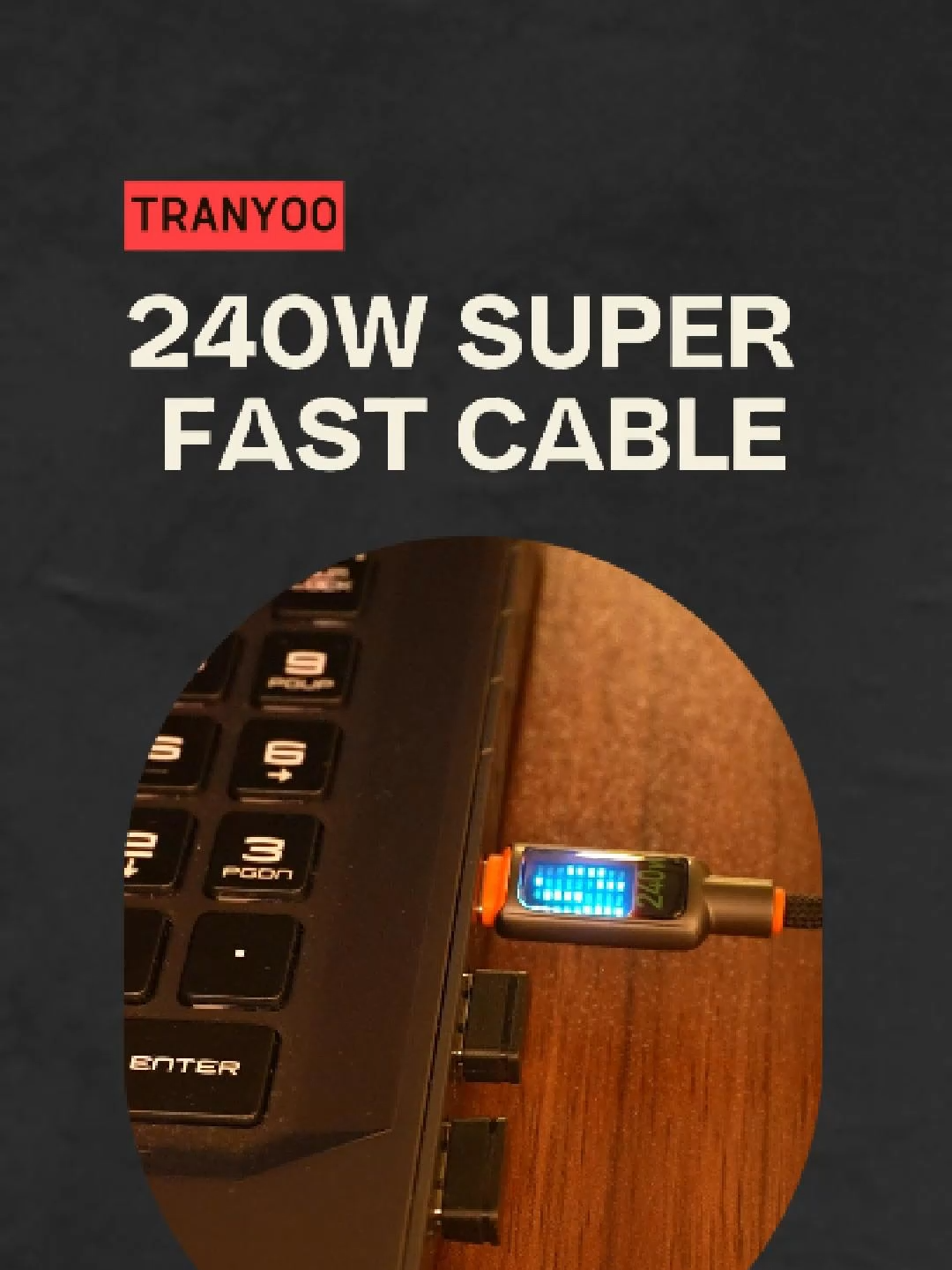 240W Type-C Fast Charging Cable | Thin but Powerful | Universal Laptop & Phone Cable #240wcable #typeccable #fastchargingcable #usbcable #techfinds #tiktokfinds