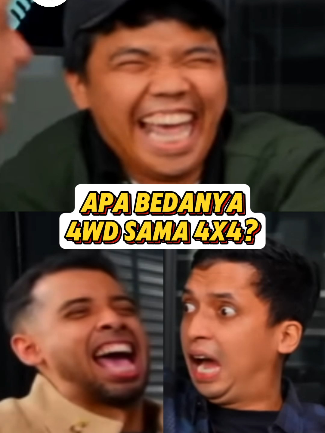 APA BEDANYA 4WD vs 4X4? Tonton selengkapnya di YT Motomobi - Mobcast. Bersama Sahil Mulachela, Kamal Rasyid dan Arif Brata. #ketawaitusehat #motomobi #mobcast #arifbrata