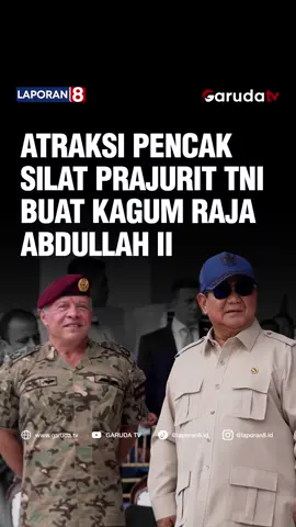𝐀𝐭𝐫𝐚𝐤𝐬𝐢 𝐏𝐞𝐧𝐜𝐚𝐤 𝐒𝐢𝐥𝐚𝐭 𝐏𝐫𝐚𝐣𝐮𝐫𝐢𝐭 𝐓𝐍𝐈 𝐁𝐮𝐚𝐭 𝐊𝐚𝐠𝐮𝐦 𝐑𝐚𝐣𝐚 𝐀𝐛𝐝𝐮𝐥𝐥𝐚𝐡 𝐈𝐈 Atraksi pencak silat Merpati Putih yang ditampilkan prajurit TNI memukau Raja Yordania Abdullah II saat berkunjung ke Indonesia untuk bertemu Presiden RI Prabowo Subianto. Dalam demonstrasi tersebut, prajurit menampilkan berbagai kemampuan, mulai dari memecahkan tumpukan bata hebel hingga mematahkan bilah besi, termasuk oleh prajurit perempuan. Aksi bela diri ini menjadi bagian dari uji kemampuan tempur prajurit TNI dalam menghadapi berbagai medan. Demonstrasi kolaboratif TNI dan Angkatan Bersenjata Yordania itu juga menampilkan aksi penyerbuan menggunakan drone. Prabowo dan Raja Abdullah II menyaksikan seluruh rangkaian atraksi di Lapangan Tembak Brigif I Parako Pasgat, Jakarta. Keduanya hadir mengenakan pakaian dinas masing-masing dan disambut langsung jajaran petinggi TNI serta antusiasme siswa-siswi yang mengibarkan bendera Indonesia dan Yordania. Usai pertunjukan, Prabowo dan Raja Abdullah II memberikan apresiasi kepada para prajurit dari kedua negara. Kunjungan tersebut menjadi momentum yang menunjukkan eratnya kerja sama pertahanan Indonesia–Yordania, termasuk program pelatihan bersama, pendidikan perwira, hingga pengembangan teknologi drone yang terus diperkuat oleh kedua pihak. Naskah | Admin: Filda Video | Editor: Istimewa | Asas 🌐 Saksikan Garuda TV di Free to Air atau Streaming melalui: http://garuda.tv | YouTube Garuda TV | Aplikasi Vidio | Wewatch | IndiHome CH111 | Transvision CH824 | FirstMedia CH45 #garudatv #laporan8 #tni #pencaksilat #merpatiputih #prabowosubianto #rajaabdullahii #yordania #kerjasamimiliter