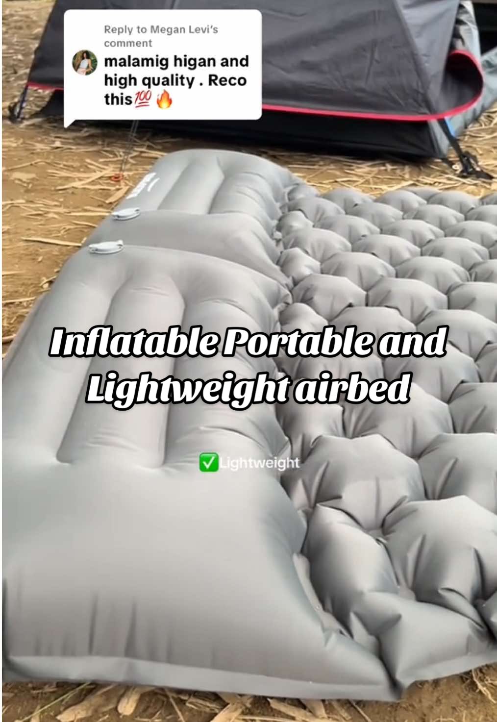 Replying to @Megan Levi Thanks po sa tiwala 😇🥰 #portableairbed #airbed #fyp #searchcreatorinsights #camping 