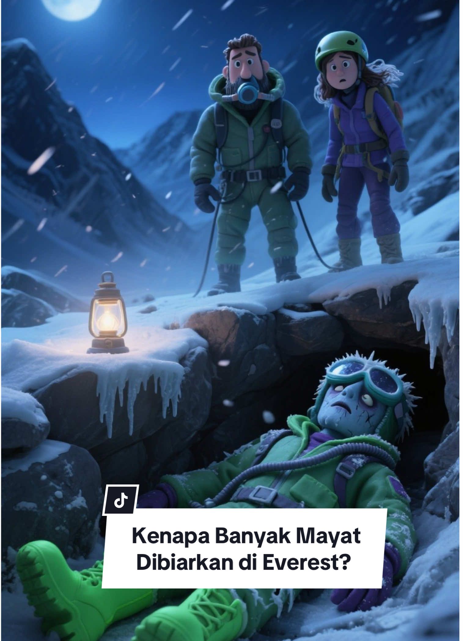 Gunung Everest bukan hanya tujuan impian para pendaki… tapi juga tempat di mana banyak dari mereka tidak pernah kembali. Di atas 8.000 meter, zona kematian tidak memberi ampun: udara tipis, suhu ekstrem, dan badai salju yang bisa membekukan siapa saja dalam hitungan menit. Di jalur menuju puncak, ada tubuh-tubuh pendaki yang masih tertinggal— termasuk “Green Boots” dan “Sleeping Beauty,” yang kini menjadi penanda jalan tragis bagi para pendaki yang lewat. Konten ini dibuat untuk edukasi dan pengingat: di balik keindahannya, Everest adalah tempat di mana mimpi dan maut berjalan berdampingan. ⸻ 🛑 DISCLAIMER (pendek & sopan) Video ini tidak bermaksud menyinggung atau memanfaatkan tragedi. Semua visual bersifat ilustrasi