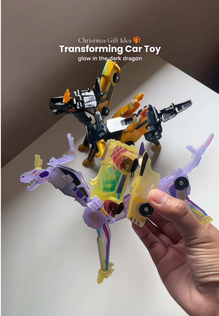 Christmas Gift Idea for Kids | Transformer Car Toy 🚗 🐉  #toysforkids #christmasgift #giftforkids #transformingcar #dragoncar  Robot car toy Glow in the dark toy  2in1 magnetic car toy STEM toy for kids Birthday gift for kids Christmas gift for kids