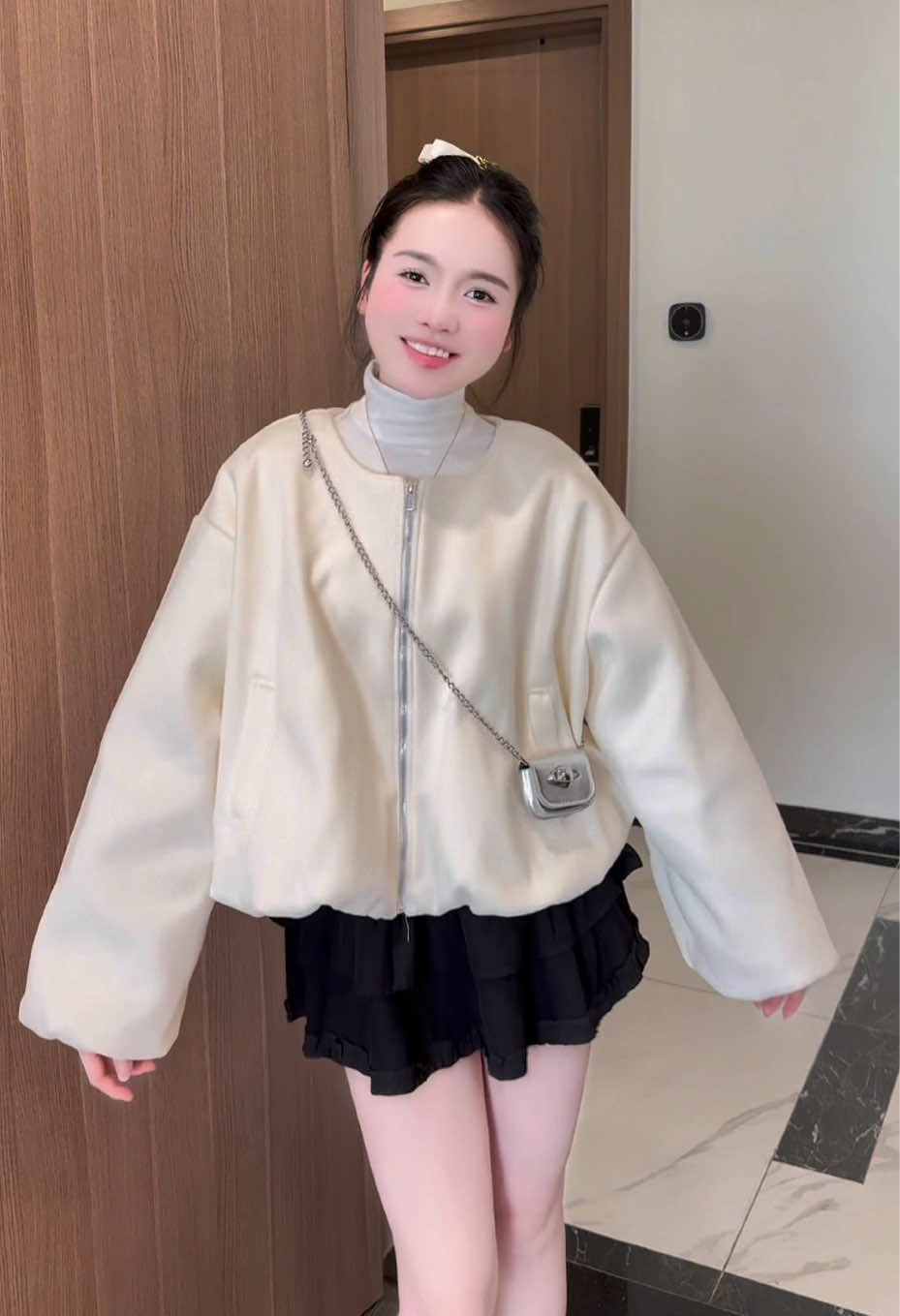 Áo dạ bồng hai lớp siêu xinh mấy nàng ơi