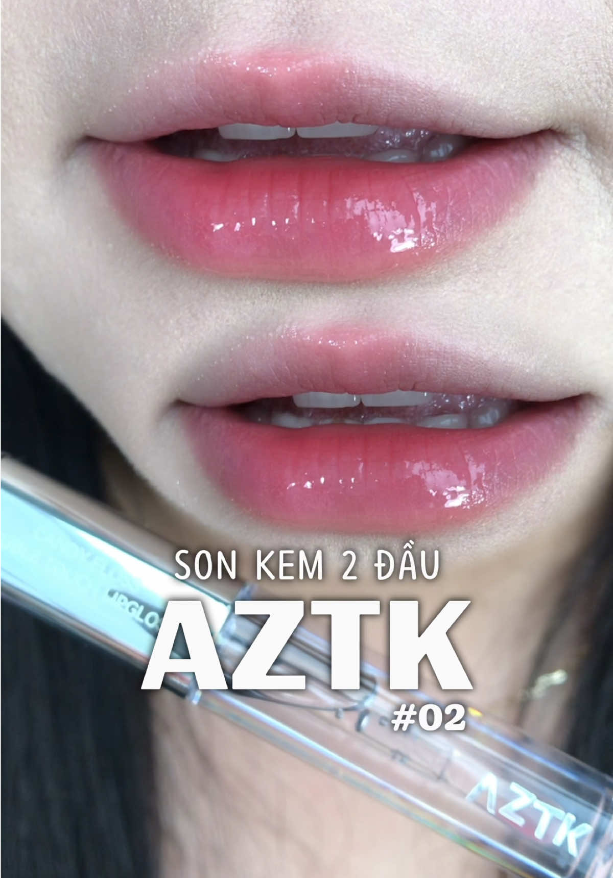 02 hồng dâu sữa, son kem 2 đầu AZTK #sooahreview #goclamdep #BeautyTok #swatchson #aztk 
