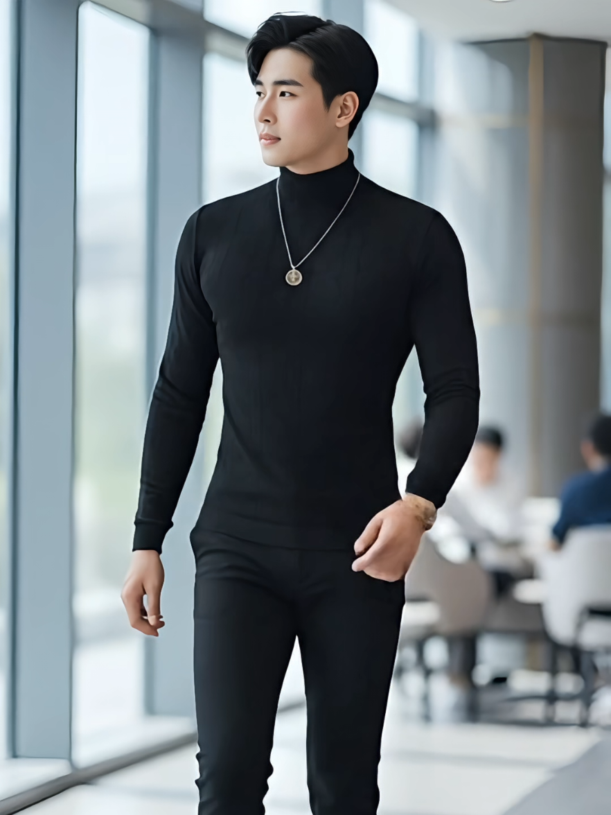 Áo giữ nhiệt cổ lọ 2025 thu đông dài tay.#thoitrang #thoitrangnam #aothun #aogiunhiet #aothuncolo 