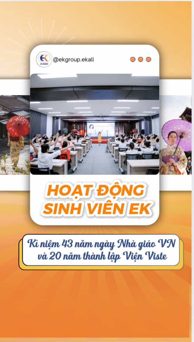 LỄ KỶ NIỆM 43 NĂM NGÀY NHÀ GIÁO VIỆT NAM - KỶ NIỆM 20 NĂM THÀNH LẬP VÀ CÔNG BỐ HỘI ĐỒNG VIỆN KHOA HỌC CÔNG NGHỆ VÀ GIÁO DỤC VIỆT NAM  #ekgroup #sinhvienek #ttskynangcaodang #vienkhoahoccongnghevagiaoducvietnam 