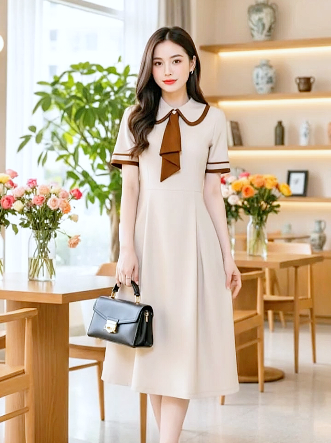 Khi tâm trạng không tốt, mình mặc váy. Và mọi thứ nhẹ hơn hẳn 🌸💆🏻‍♀️ #thoitrangnu #thoitrang #vaydutiecsangchanh #vaydutiec #xuhuongtiktok 