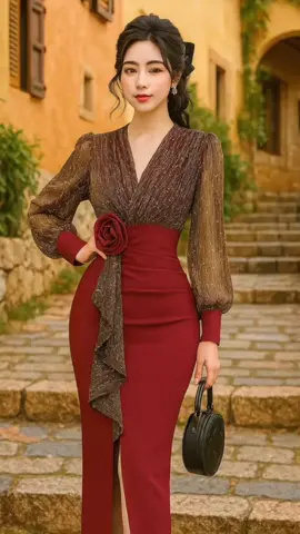 Váy Dự Tiệc ánh kim thanh lịch sang trọng #váythiếtkế #váydutiec #đầmthietkecaocap #xuhuongtiktok 