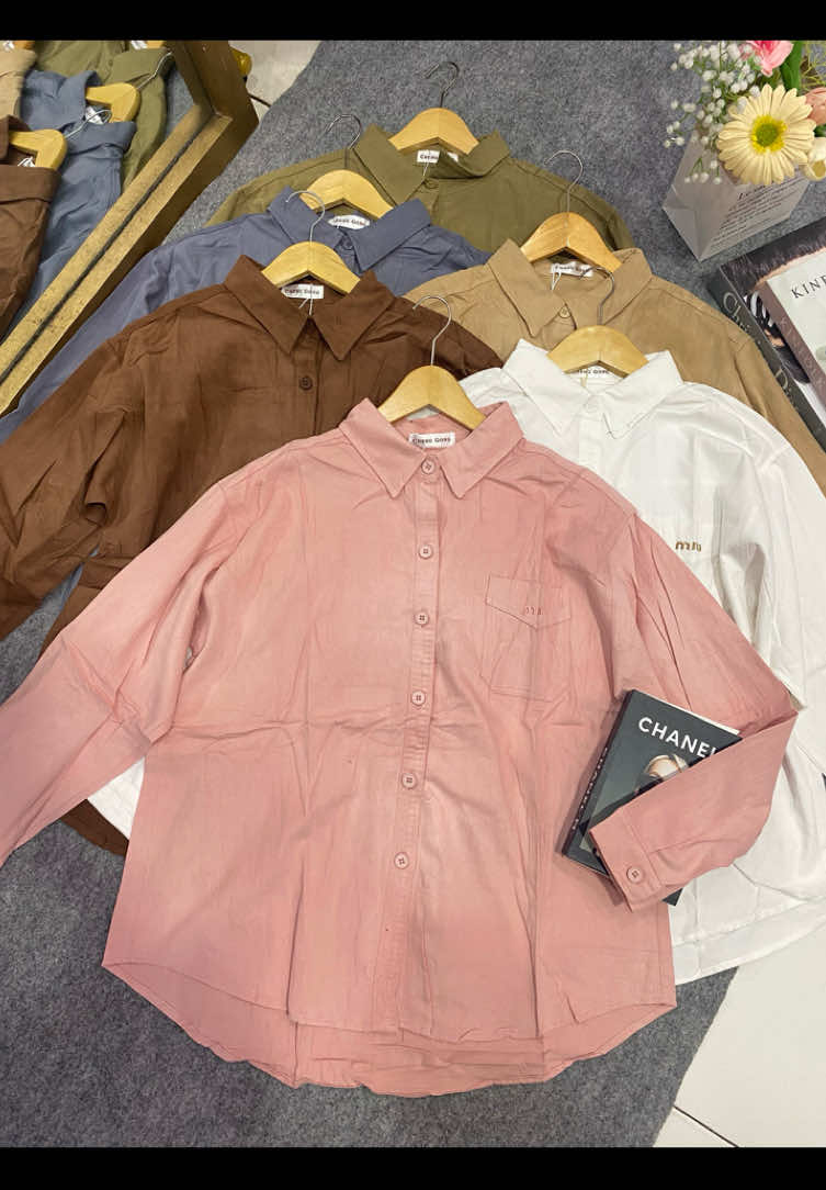 Restok best seller ✨💖 Kemeja soft jeans import bordir MIU 🌸 💰IDR : 135,000 Warna” best seller 🔥 #ootdfashion #newcollection #tokobaju #kemeja #shopping 