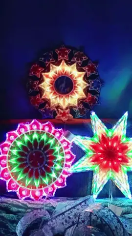 L&S LED Christmas Lanterns Lights Set Tree Star Flower Wheel Peacock Design 220V Energy Efficient New Year Decorations