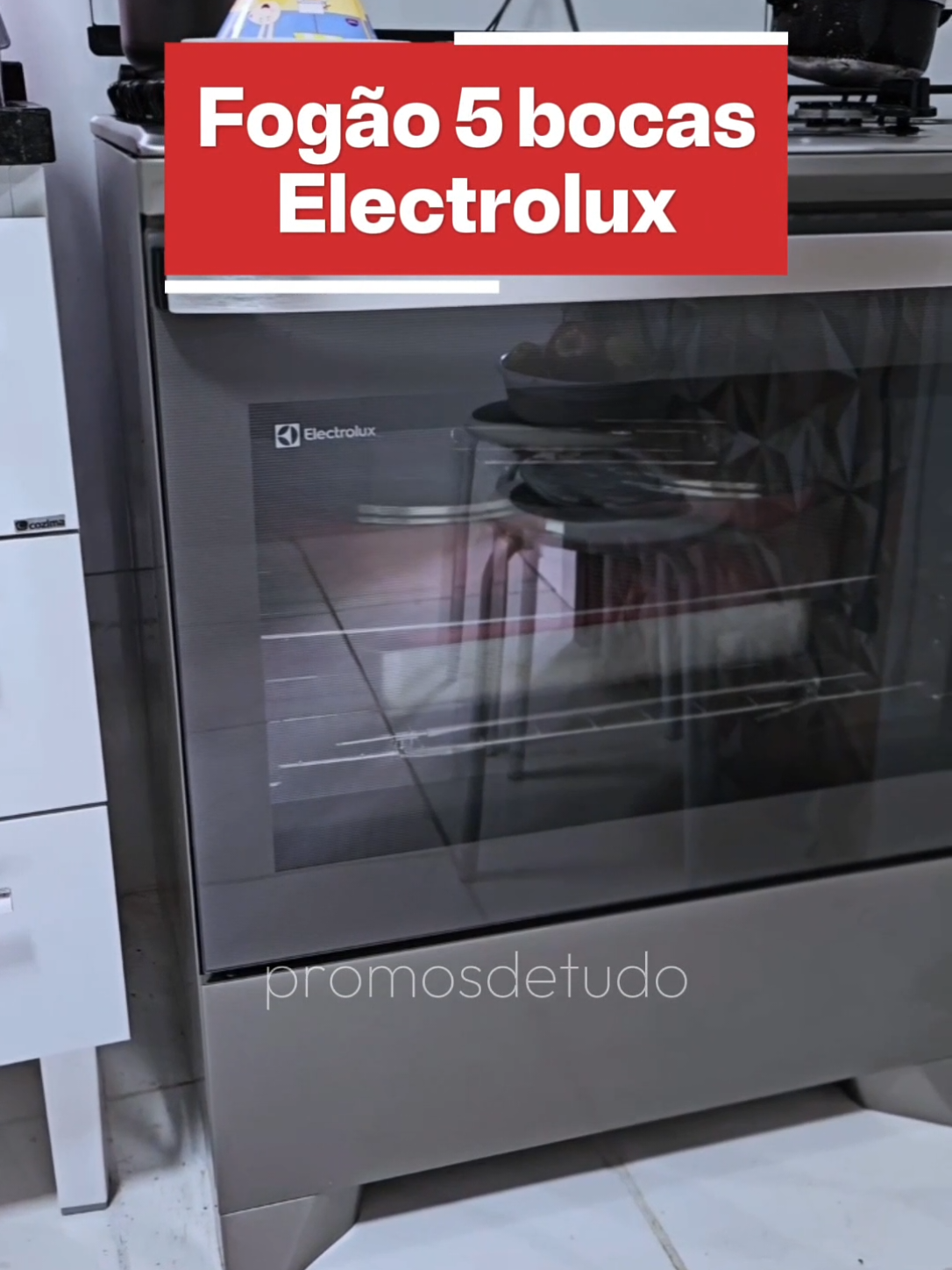Fogão Electrolux 5 bocas mesa de inox 🤌🏼💕 #fogao #fogaoeletrolux #fogao5bocas #fogaomesainox 