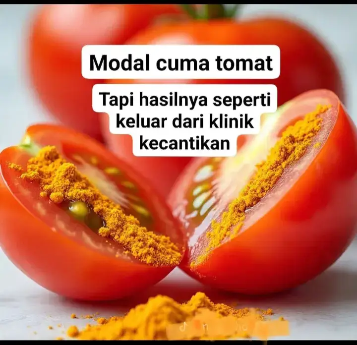 Cantik Tanpa Modal Hanya Dengan Tomat Saja Wajah Jadi Bersih, Glowing dan Pastinya Jadi Awet Muda. Tipsnya adalah sebagai berikut: 1. Wajah bernoda dan kusam bisa => glowingkan => siapkan tomat separuh saja => taburkan diatasnya gula pasir => kunyit bubuk => madu => semua secukupnya => boleh juga tambah kopi bubuk => Setelah itu agak ditekan