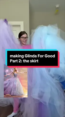 about 100 yards of fabric later, we have Glinda’s skirt(s) for the new bubble dress in Wicked For Good! #wicked #glinda #glindacosplay #sewingtiktok #wickedforgood @Wicked: For Good 