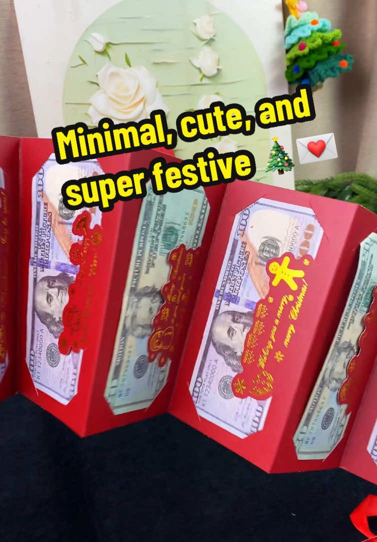 Minimal, cute, and super festive 🎄💌 This Christmas envelope adds the perfect holiday detail to any gift. #TikTokShopBlackFriday #TikTokShopCyberMonday #minimalchristmas #holidaystyle #giftgiving