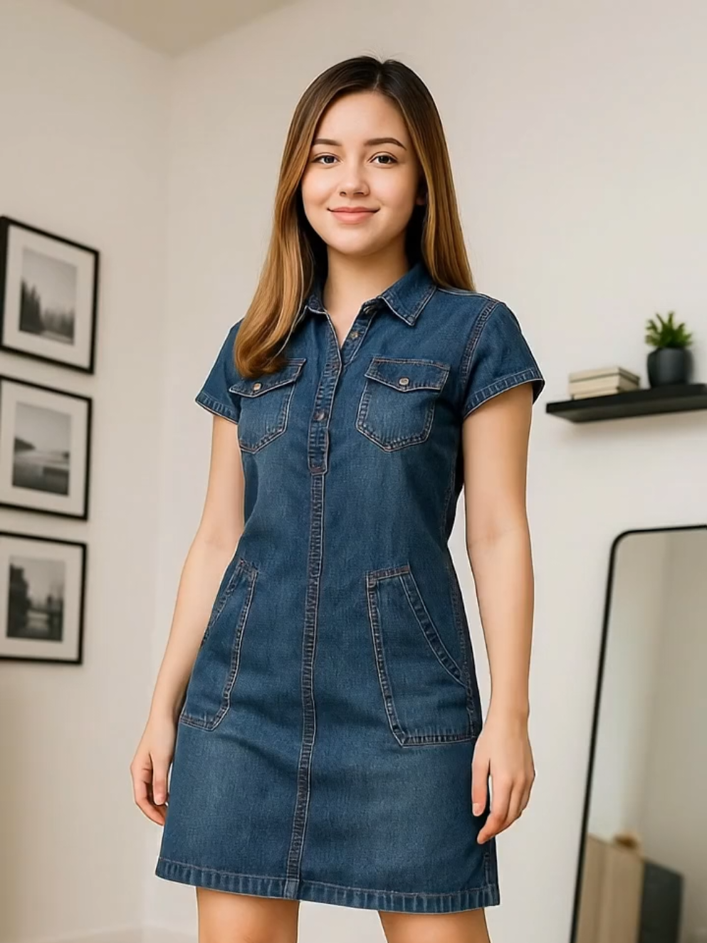 dress jeans lengan pendek #dress #dressjeans #rekomendasi 