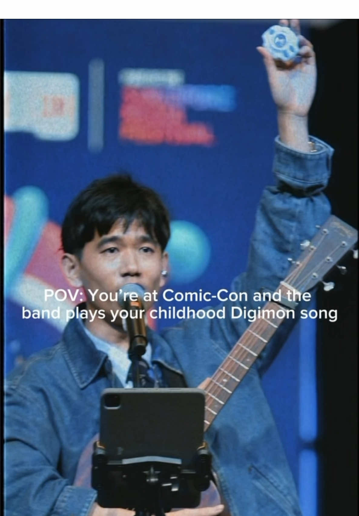 Playing originals is important for me but I can’t deny performing this on the Singapore Comic Con stage made my inner child very happy 🥹  A very nostalgic one - Brave Heart by Ayumi Miyazaki Video by @jaydenation  Music produced by @Daniel Wong  Electric Guitar - @in.kwn  MD/Bass Guitar - Daniel Wong Keyboard - @MAB.  Drums - @snareback.nick  #digimon #digimonadventure #braveheart 