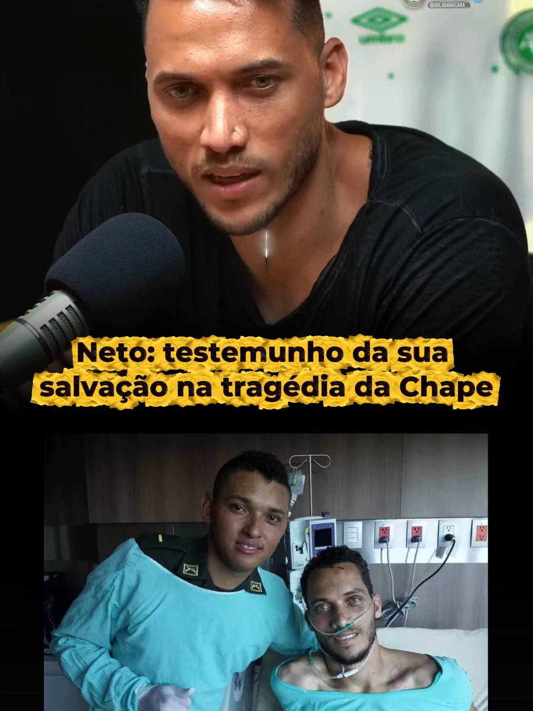 Neto: testemunho da sua salvação na tragédia da Chape... #futebol #viraltiktok #fyp