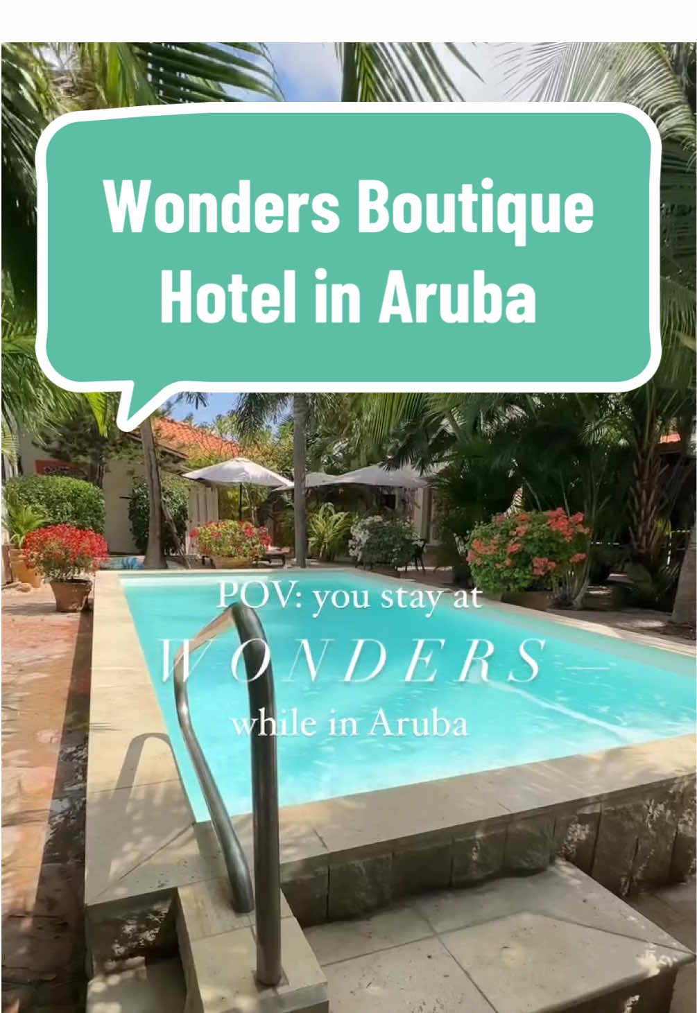 See what makes this hotel so WONDERful 🌴 #hosted @Wonders Boutique Hotel is a tranquil adults-only boutique hotel in a quiet residential area in the capital of Oranjestad. With only 11 rooms, you’ll truly feel like you’re in your own tropical oasis in Aruba Amenities available: - Free welcome drink - Free private gated parking - Free beach bags, beach towels, beach chairs, cool boxes, snorkeling gear - Free one-way shuttle drop-off service to Palm Beach, Eagle Beach, or Surfside Beach - Airport transfers upon request - Daily breakfast served in the courtyard garden - Discount card for several bars and restaurants in Aruba Masha danki Wonders for an amazing stay! 📍 Wonders Boutique Hotel Emmastraat 63, Oranjestad, Aruba #wondersboutiquehotel #wondersaruba #aruba #arubahotel
