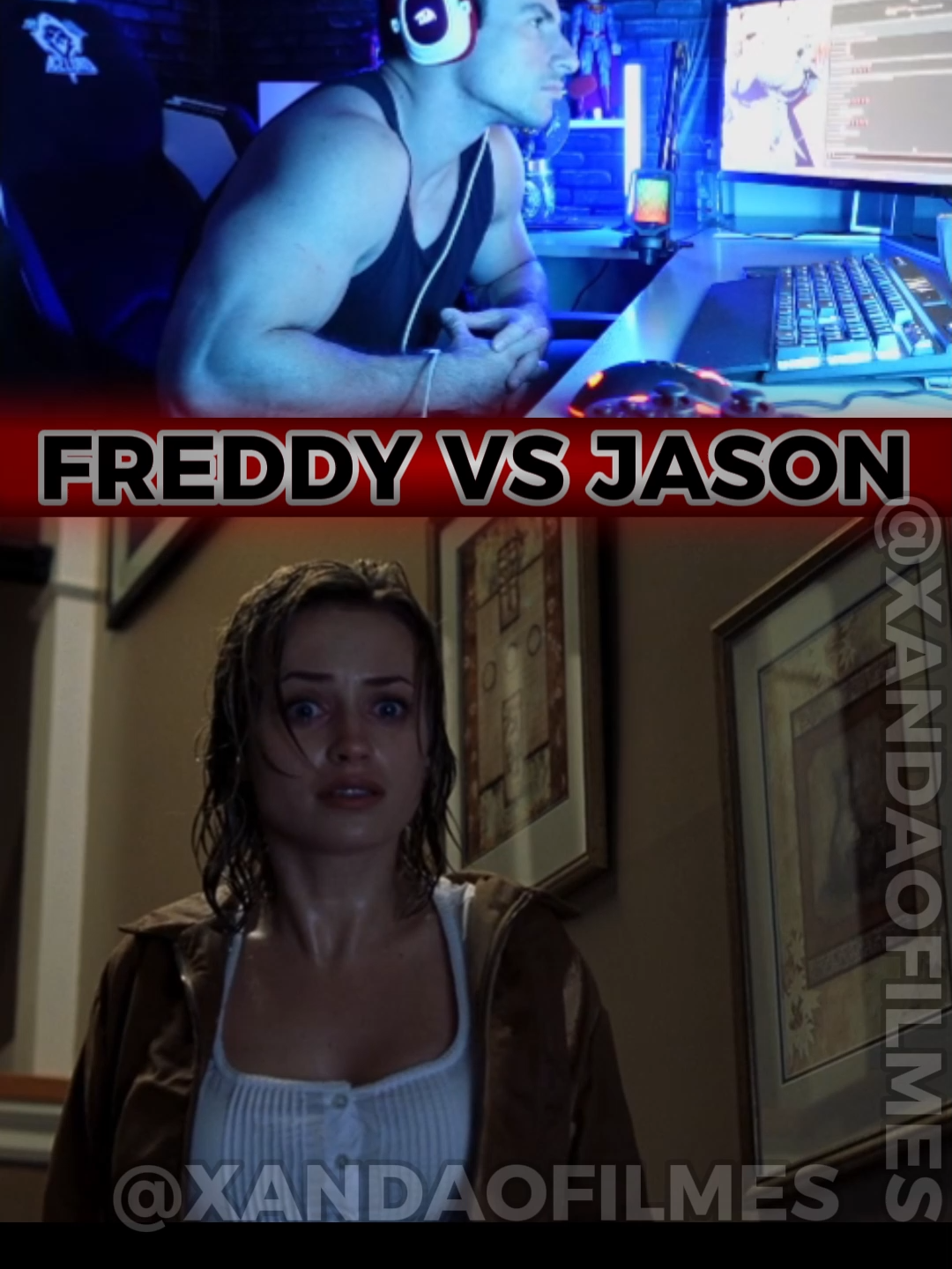 XANDAO REAGINDO A FREDY VS JASON#superxandao #filme #terror #jasonvoorhees #freddykrueger