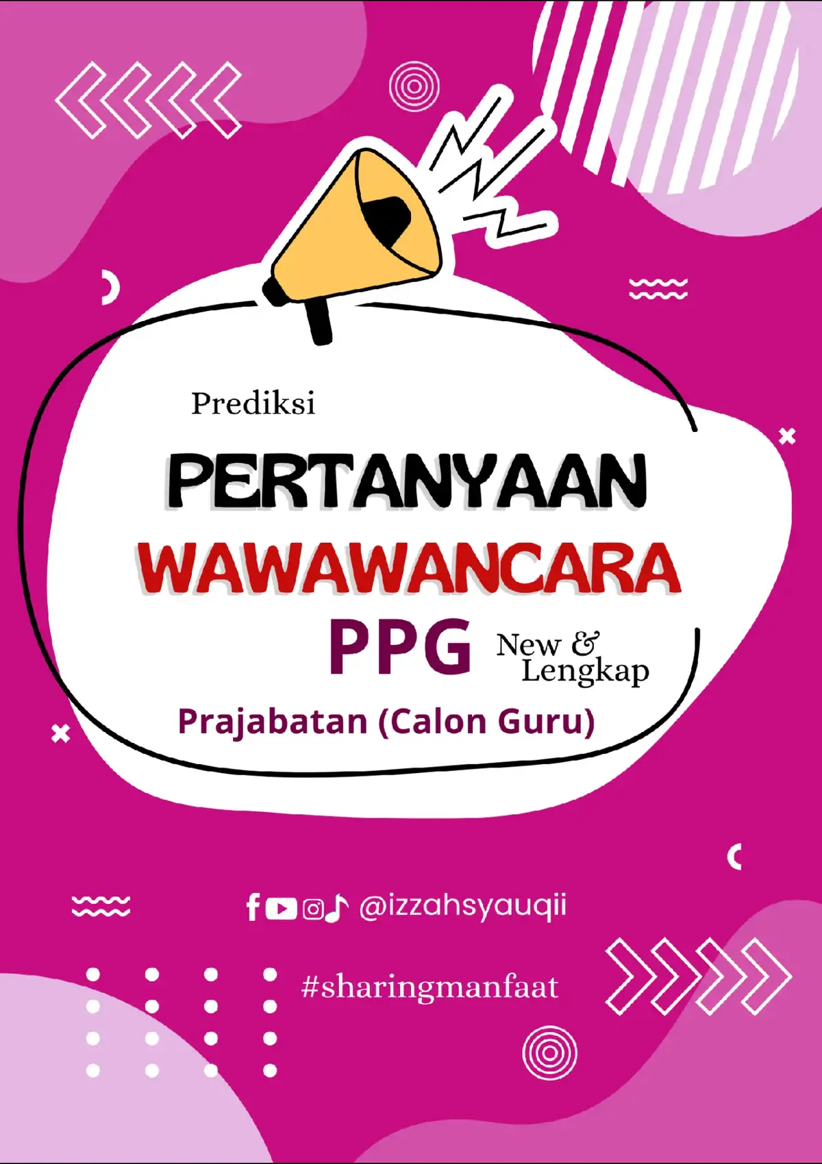 TIPS & TRIK WAWANCARA PPG PRAJABATAN  1. Fokus pada pengalaman nyata Jangan teori. Ceritakan pengalaman pribadi dari PPL, KKN, magang, bimbel, lomba, atau organisasi komunitas kerja dll. 2. Gunakan format STAR Situasi → Tugas → Aksi → Hasil. bikin jawaban jelas dan tidak melebar. 3. Tunjukkan berpihak pada murid Selalu arahkan jawaban pada kebutuhan siswa, bukan hanya pada diri sendiri. 4. Jawab singkat dan langsung ke poin Durasi ideal 45 detik – 1 menit per pertanyaan. 5. Sikap positif dan solusi Jangan cerita masalah tanpa solusi. Tunjukkan bagaimana Anda menyelesaikan masalah dengan cara profesional. 6. Tampilkan refleksi Akhiri dengan: “Dari pengalaman itu saya belajar…” 7. Bahasa tubuh Senyum Kontak mata Intonasi jelas Duduk tegak Percaya diri 8. Hindari kata negatif Jangan menyalahkan siswa, teman tim, atau situasi. 9. Siapkan contoh keberhasilan Minimal 2: peningkatan siswa atau pengalaman lomba. 10. Tutup dengan keyakinan Sampaikan bahwa Anda siap menjadi guru profesional. #wawancarappgprajabatan #ppg #ppgprajabatan #wawancara #ppgcalonguru 