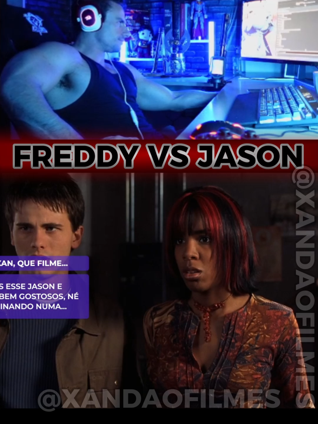 XANDAO REAGINDO A FREDY VS JASON#superxandao #filme #terror #jasonvoorhees #freddykrueger
