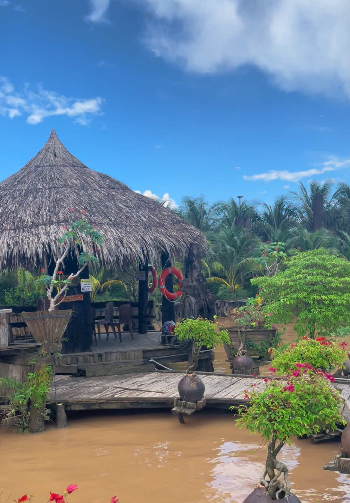 Nhà hàng tum nổi trên sông tại Cồn Én #viraltiktok #xhhhhhhhhhhhhhhhhhhhhhhh #angiang #conen 