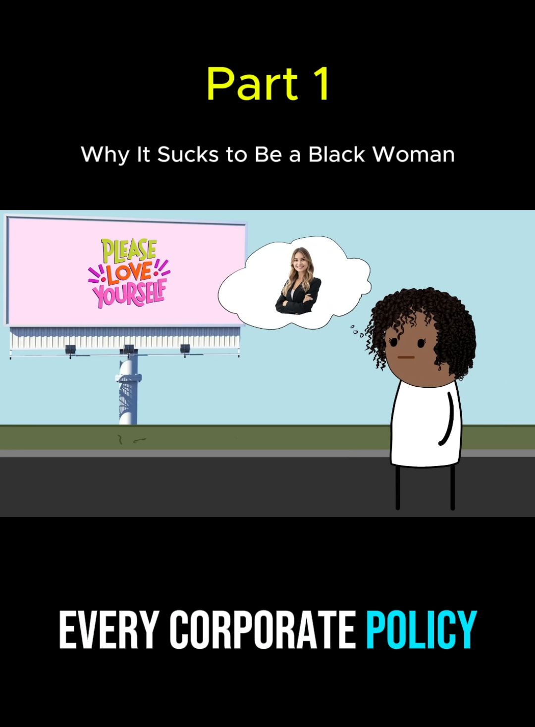 Why It Sucks to be a Black Woman Part 1 #psychology #animated #black #fly #viral 