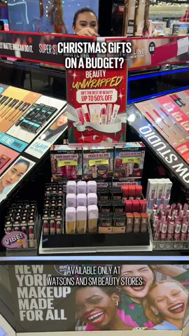 You’ll never go empty handed this Christmas. Get your favorite Maybelline goodie sets at a discounted price only at Watsons and SM Beauty Stores near you!  #MaybellinePH #MNYSocialCrew 