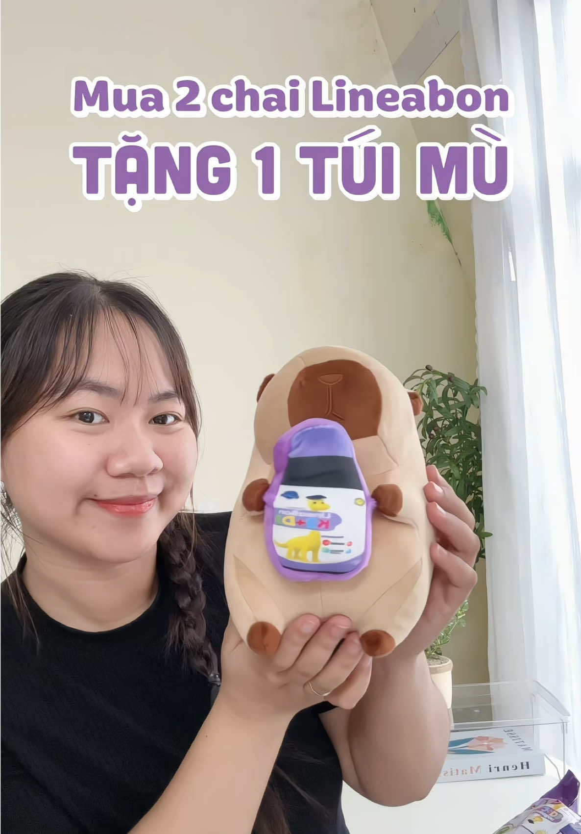 Mua 2 Lineabon bất kỳ, tặng 1 túi mù 3 phiên bản gấu Capy, khui ra Capy màu tím thì trúng thêm 1 chai nữa các bà ơi #mesocyeudoi #mevabe #d3k2tinhkhiet #d3k2lineabon 
