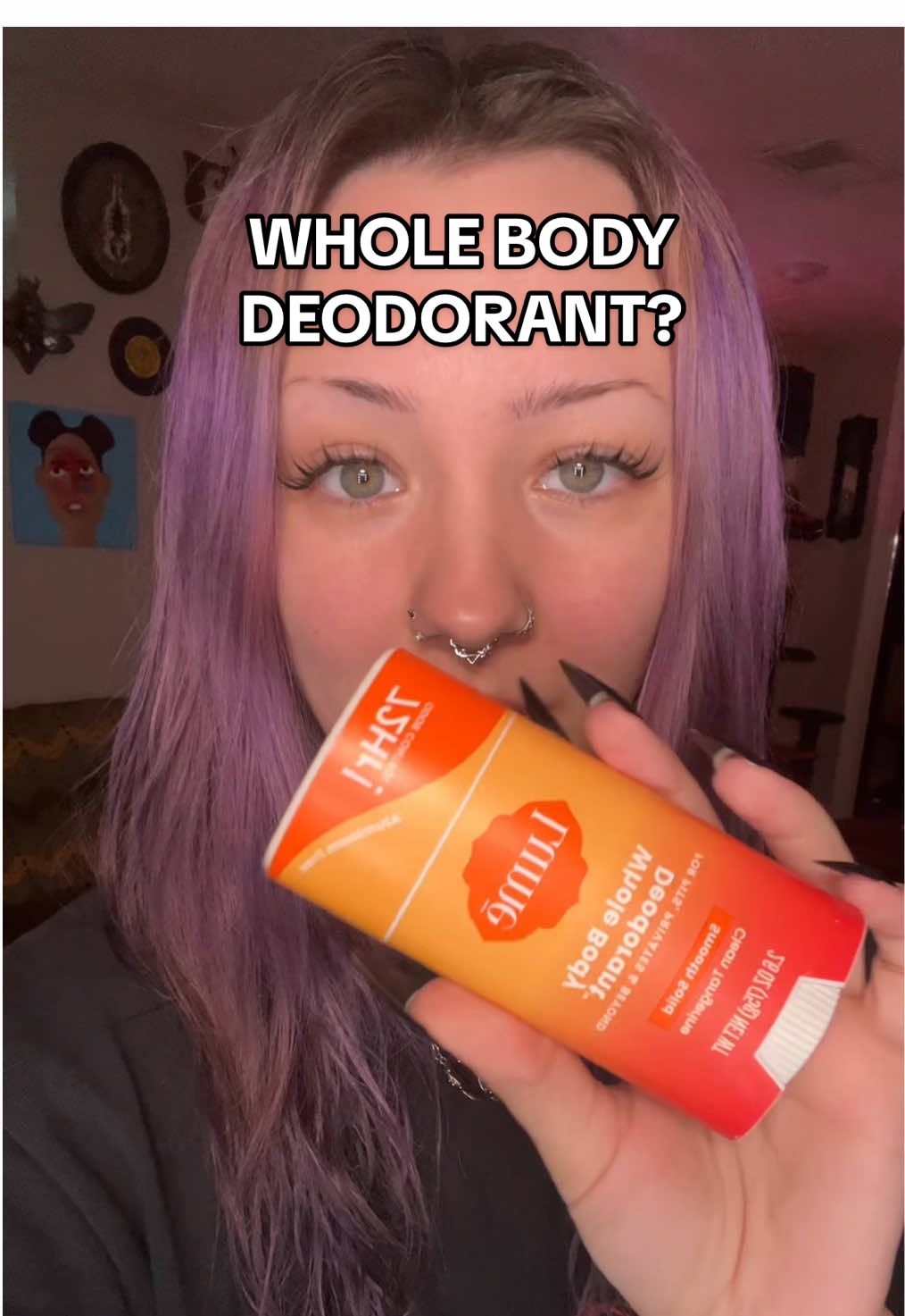 @Lume Deodorant in Clean Tangerine🍊 I promise I’m not trying to stink shame :’c  My hair is air drying and it was turning me evil.  In all seriousness, I’ve been testing this deodorant for around two weeks and I have not smelled a smidgen of stank!  I love living funk free. These were sent to me as a free sample :) thank you Lume! #wholebodydeodorant #deodorant #tiktokshopblackfriday #lume #lumereview 